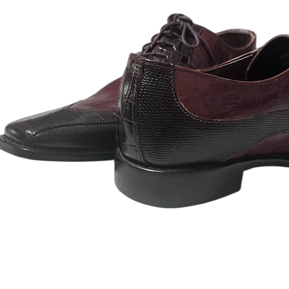 Stacy Adams Maroon and Chocolate Oxfords - Picture 10 of 15
